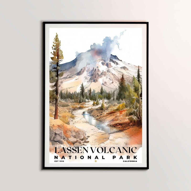 Lassen Volcanic National Park Poster, Travel Art, Office Poster, Home Decor | S4